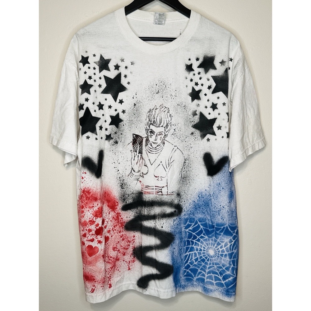 Hunter x Hunter Hisoka Killua Custom Airbrush Style Tee XL Y2K Anime Shirt